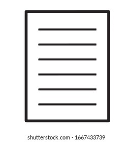 Paper with text vector icon on white background