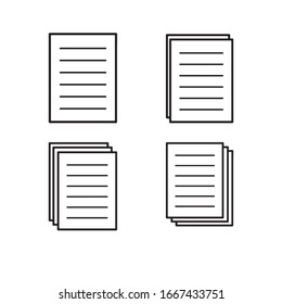 Paper with text vector icon on white background