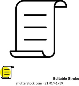 Paper Text Vector Line Icon