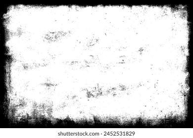 Paper texture background. Black and white grunge. Distress overlay texture. Abstract surface dust and rough dirty wall background concept. Worn, torn, weathered effect. Vector illustration, EPS 10.