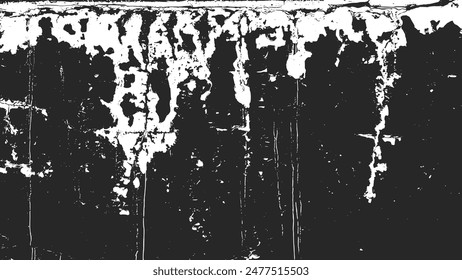 Paper texture background. Black and white grunge. Distress overlay texture. Abstract surface dust and rough dirty wall background concept. Worn, torn, weathered effect. Vector illustration, EPS 10.