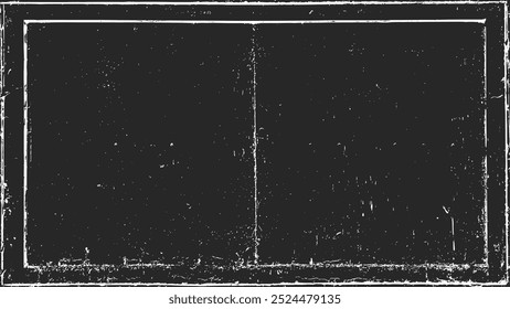 Grunge preto e branco. Textura de sobreposição de angústia. Abstrato pó de superfície e conceito de fundo de parede suja áspera. Efeito desgastado, rasgado e resistido. Ilustração vetorial, EPS 10.