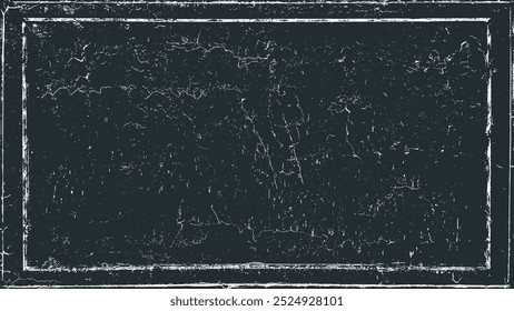 Grunge preto e branco. Textura de sobreposição de angústia. Abstrato pó de superfície e conceito de fundo de parede suja áspera. Efeito desgastado, rasgado e resistido. Ilustração vetorial, EPS 10.