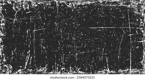 Paper texture background. Black and white grunge. Distress overlay texture. Abstract surface dust and rough dirty wall background concept. Worn, torn, weathered effect. Vector illustration, EPS 10.