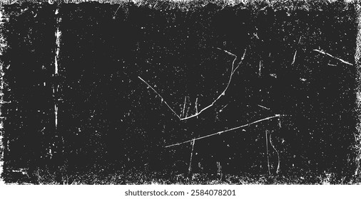 Paper texture background. Black and white grunge. Distress overlay texture. Abstract surface dust and rough dirty wall background concept. Worn, torn, weathered effect. Vector illustration, EPS 10.