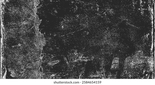 Paper texture background. Black and white grunge. Distress overlay texture. Abstract surface dust and rough dirty wall background concept. Worn, torn, weathered effect. Vector illustration, EPS 10.