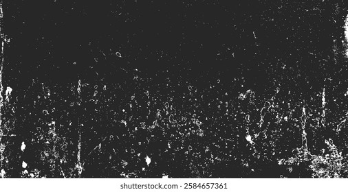 Paper texture background. Black and white grunge. Distress overlay texture. Abstract surface dust and rough dirty wall background concept. Worn, torn, weathered effect. Vector illustration, EPS 10.