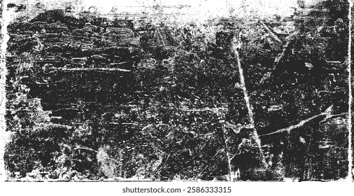 Paper texture background. Black and white grunge. Distress overlay texture. Abstract surface dust and rough dirty wall background concept. Worn, torn, weathered effect. Vector illustration, EPS 10.