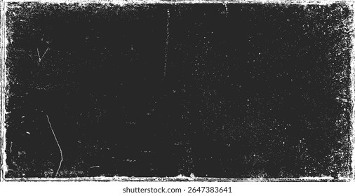 Fundo da textura do papel. Grunge preto e branco. Textura de sobreposição de angústia. Abstrato pó de superfície e conceito de fundo de parede suja áspera. Efeito desgastado, rasgado e resistido. Ilustração vetorial, EPS 10.