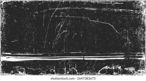 Fundo da textura do papel. Grunge preto e branco. Textura de sobreposição de angústia. Abstrato pó de superfície e conceito de fundo de parede suja áspera. Efeito desgastado, rasgado e resistido. Ilustração vetorial, EPS 10.