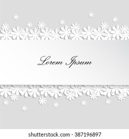 Paper texture floral background