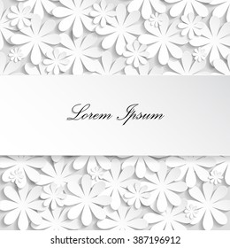 Paper texture floral background