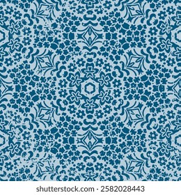 paper texture seamless pattern, blue color pattern, hexagon pattern