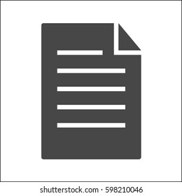 Paper Thin Line Vector Icon Isolated on the White Background.