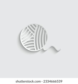 paper  thread vector icon knit sign