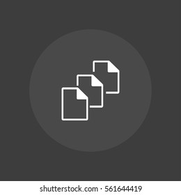 paper three icon vector, can be used for web and mobile design.