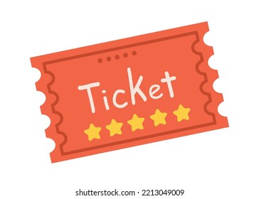 Paper ticket to event icon. Vector illustration