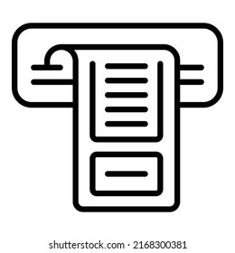 Paper ticket icon outline vector. Museum pass. Admit history