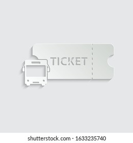 paper ticket icon vector. bus icon sign