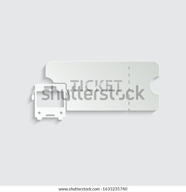 paper ticket icon\
vector. bus icon sign