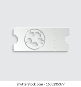 paper ticket icon vector. football icon sign