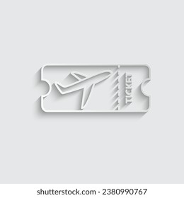 Papier-Ticket Symbol Vektor. Flugscheinzeichen