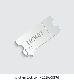 paper ticket icon vector sign