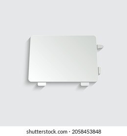 paper toaster icon vector toast sign