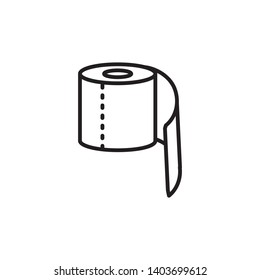 paper toilet icon vector template