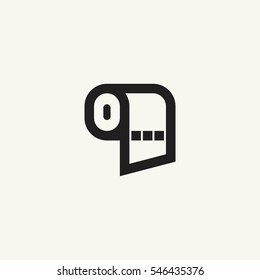 Paper Toilet Outline Simple Vector Icon