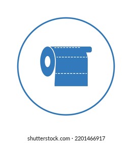 Paper toilet roll tissue icon | Circle version icon |