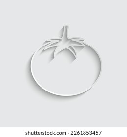 Papier-Tomatensymbol, Vektortomaten-Zeichen