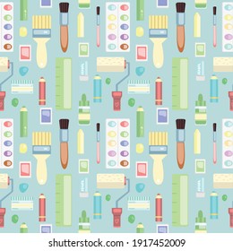 Paper tools creativity art vector pattern