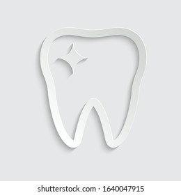 paper Tooth   black vector icon