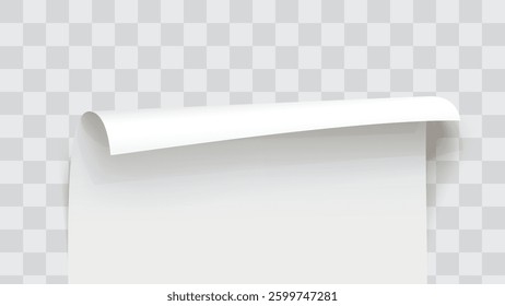 a paper top rolled on template back