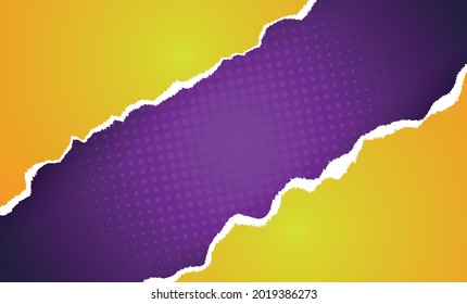 paper torn editable vector background with modern concept
