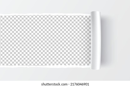 Paper torn. Paper Ripped with realistic shadow transparency. Vector object.