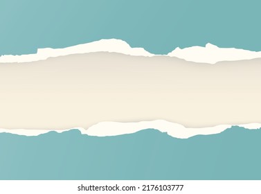 Papel roto. Papel despojado con una transparencia de sombra realista. Objeto vector.