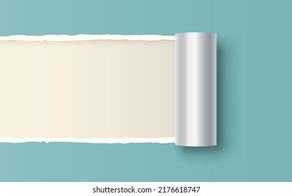 Paper torn. Paper Ripped with realistic shadow transparency. Vector object.