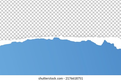 Paper torn. Paper Ripped with realistic shadow transparency. Vector object.