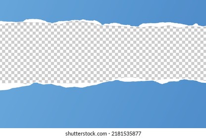 Paper torn. Paper Ripped with realistic shadow transparency. Vector object.