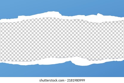 Paper torn. Paper Ripped with realistic shadow transparency. Vector object.