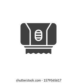 Paper towel container vector icon. filled flat sign for mobile concept and web design. glyph icon. Symbol, logo illustration. Vector graphics