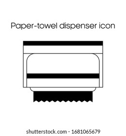 Paper Towel Dispenser Icon. Automatic Hand Towel Dispenser. Vector.
