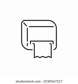paper towel dispenser icon sign vector
