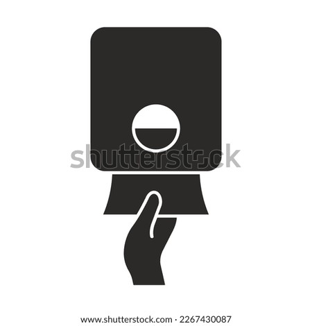 Paper towel dispenser icon. Vector icon isolated on white background.
