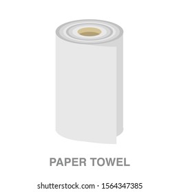 Paper Towel Flat Icon On White Transparent Background. You Can Be Used Paper Towel Icon For Several Purposes.