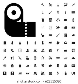 Paper towel icon illustration isolated vector sign symbol. cleaning icons vector set. on white background