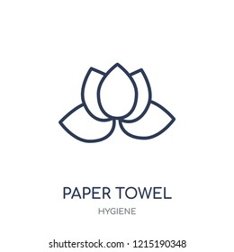 Paper Towel Icon. Paper Towel Linear Symbol Design From Hygiene Collection. Simple Outline Element Vector Illustration On White Background.