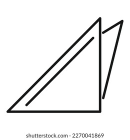 Paper towel icon outline vector. Napkin fabric. Clean cloth